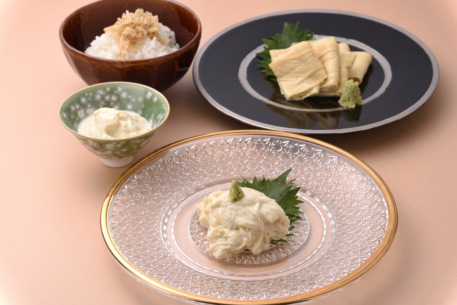 創業寛政二年「京ゆば」の専門店【湯波吉】の生ゆば・乾燥ゆば詰合せ　5種（五分張ゆば・引上ゆば・徳用ゆば・ゆばちりめん）