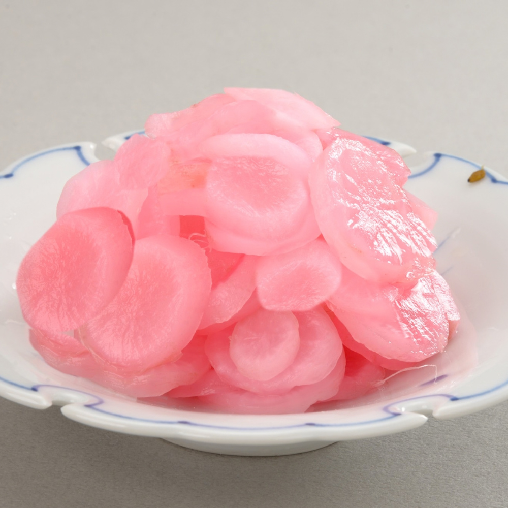滋賀の伝統野菜を桜色の酢漬けに。刻み日の菜【京つけもの「桝悟」ますご】