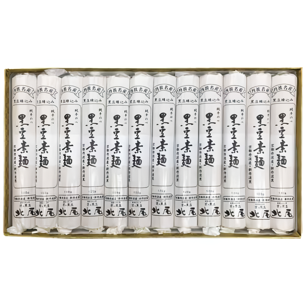黒豆のほのかな香りをお楽しみいただける希少な素麺　京丹波ぶどう黒豆素麺１２束【黒豆茶庵　北尾】