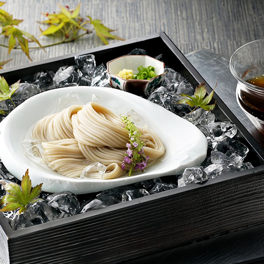 黒豆のほのかな香りをお楽しみいただける希少な素麺　京丹波ぶどう黒豆素麺２０束【黒豆茶庵　北尾】
