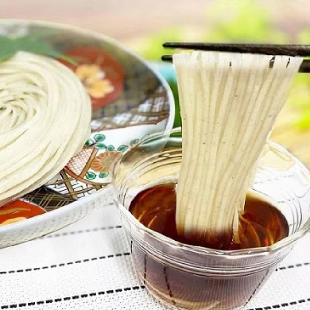黒豆のほのかな香りをお楽しみいただける希少な素麺　京丹波ぶどう黒豆素麺２０束【黒豆茶庵　北尾】