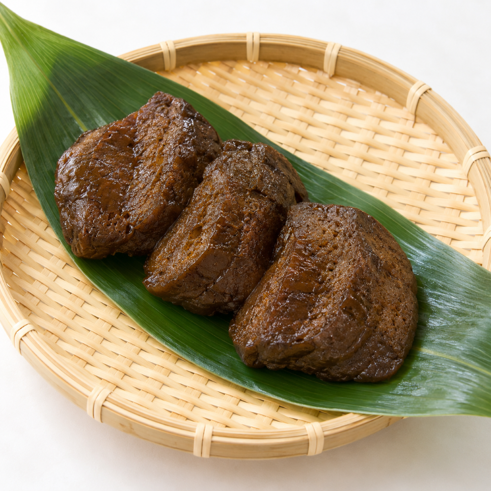 揚げて、じっくり炊き込んで味しみる精進の生麩。利休麩【麩房老舗(ふふさろうほ)】